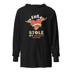 She Stole My Heart – Hooded Long - Sleeve Tee - Print My Man