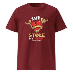 She Stole My Heart – Unisex Organic T-Shirt - Print My Man