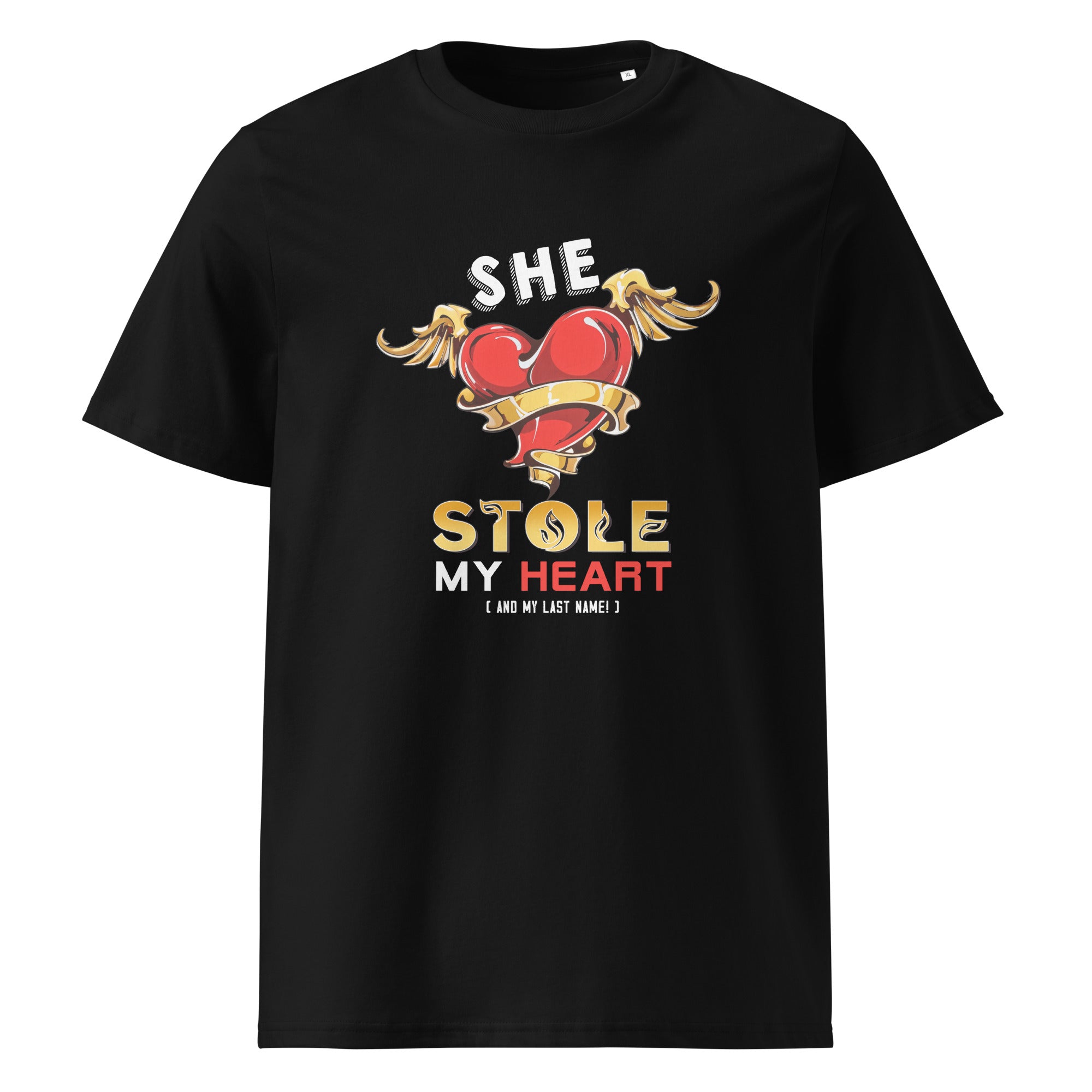 She Stole My Heart – Unisex Organic T-Shirt - Print My Man
