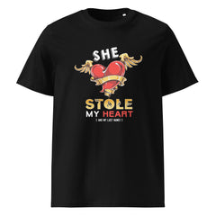 She Stole My Heart – Unisex Organic T-Shirt - Print My Man