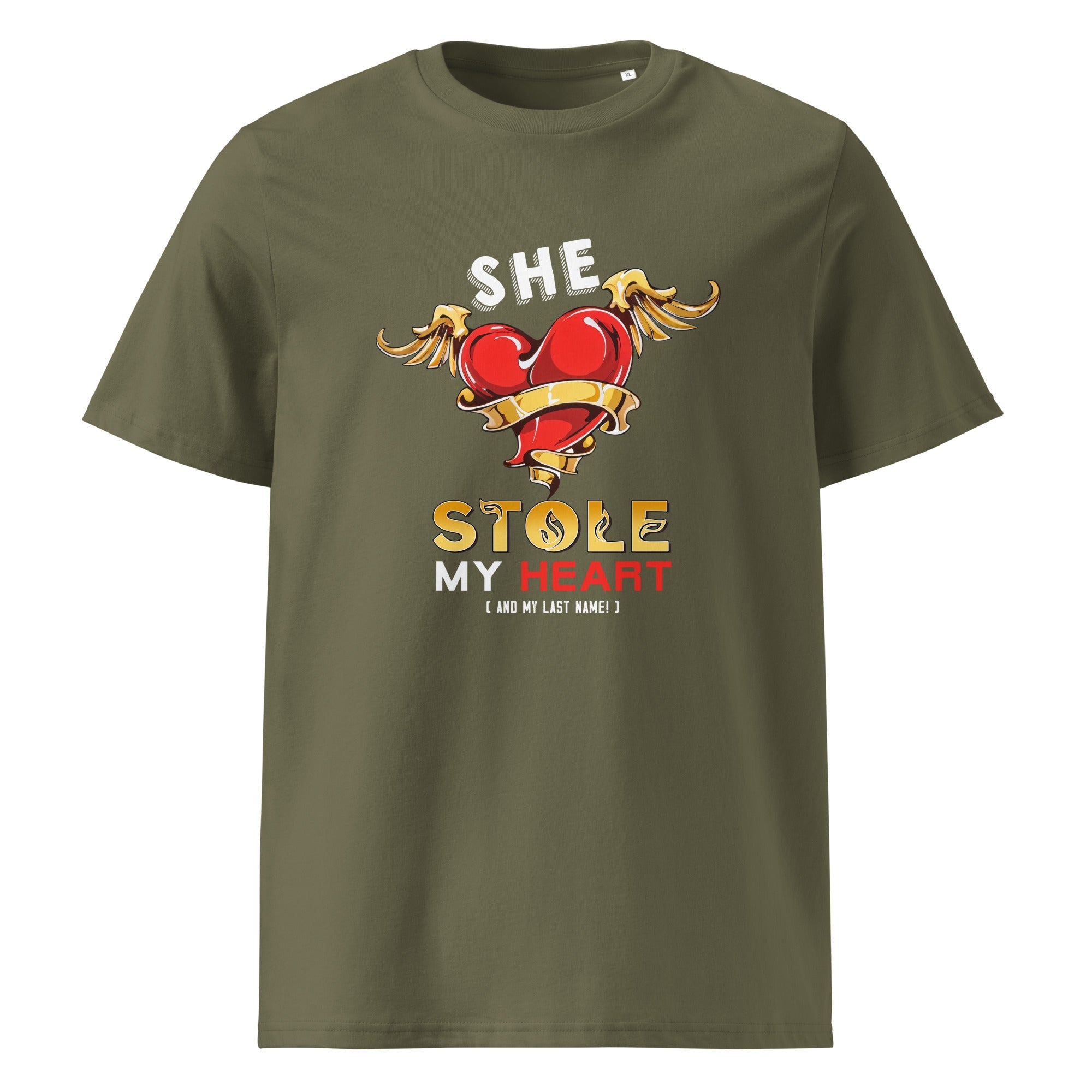 She Stole My Heart – Unisex Organic T-Shirt - Print My Man