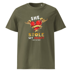 She Stole My Heart – Unisex Organic T-Shirt - Print My Man
