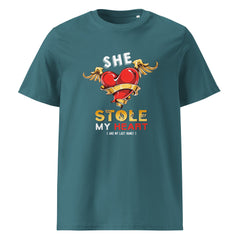 She Stole My Heart – Unisex Organic T-Shirt - Print My Man