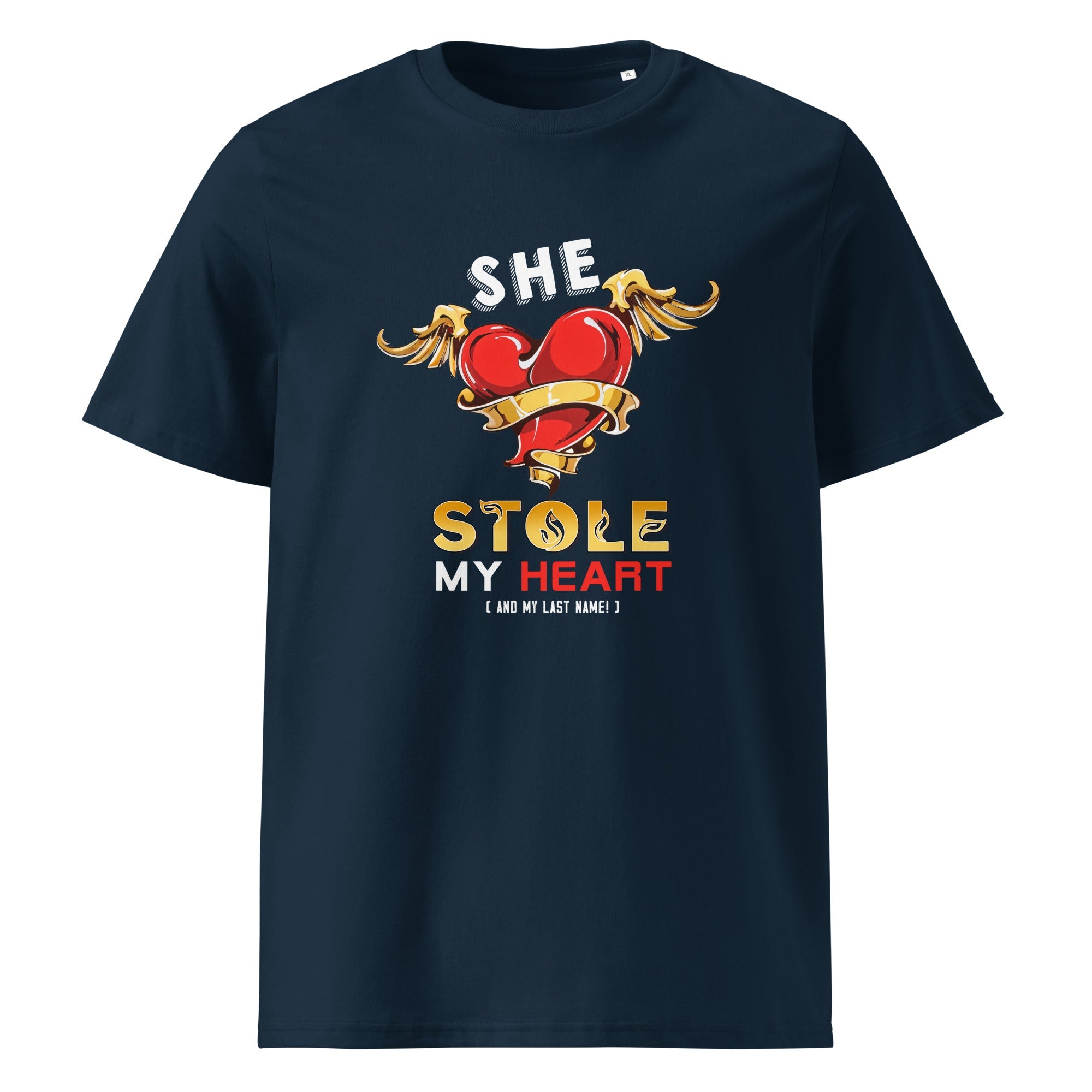 She Stole My Heart – Unisex Organic T-Shirt - Print My Man