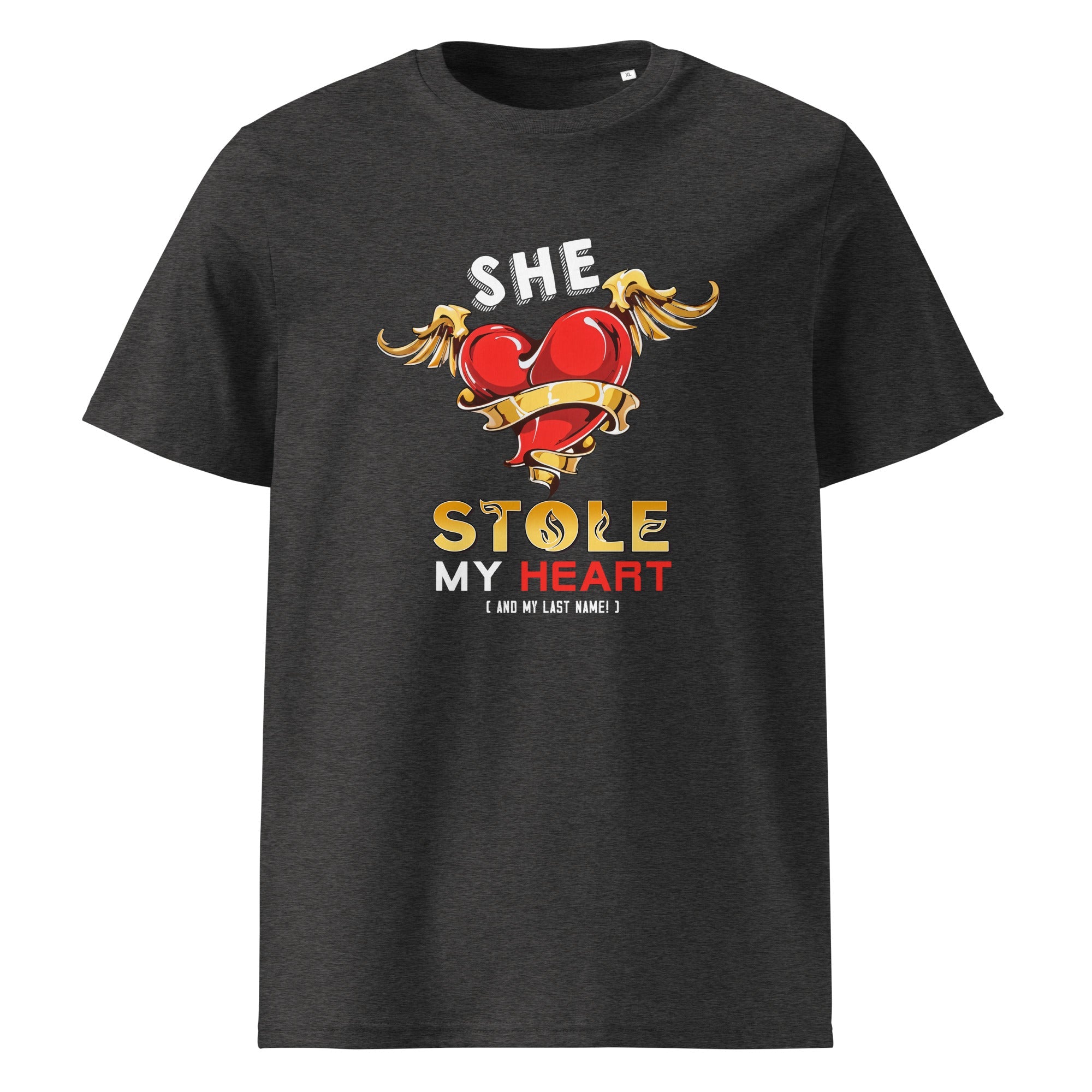 She Stole My Heart – Unisex Organic T-Shirt - Print My Man