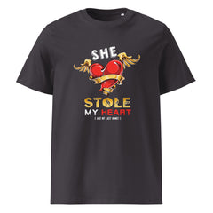 She Stole My Heart – Unisex Organic T-Shirt - Print My Man