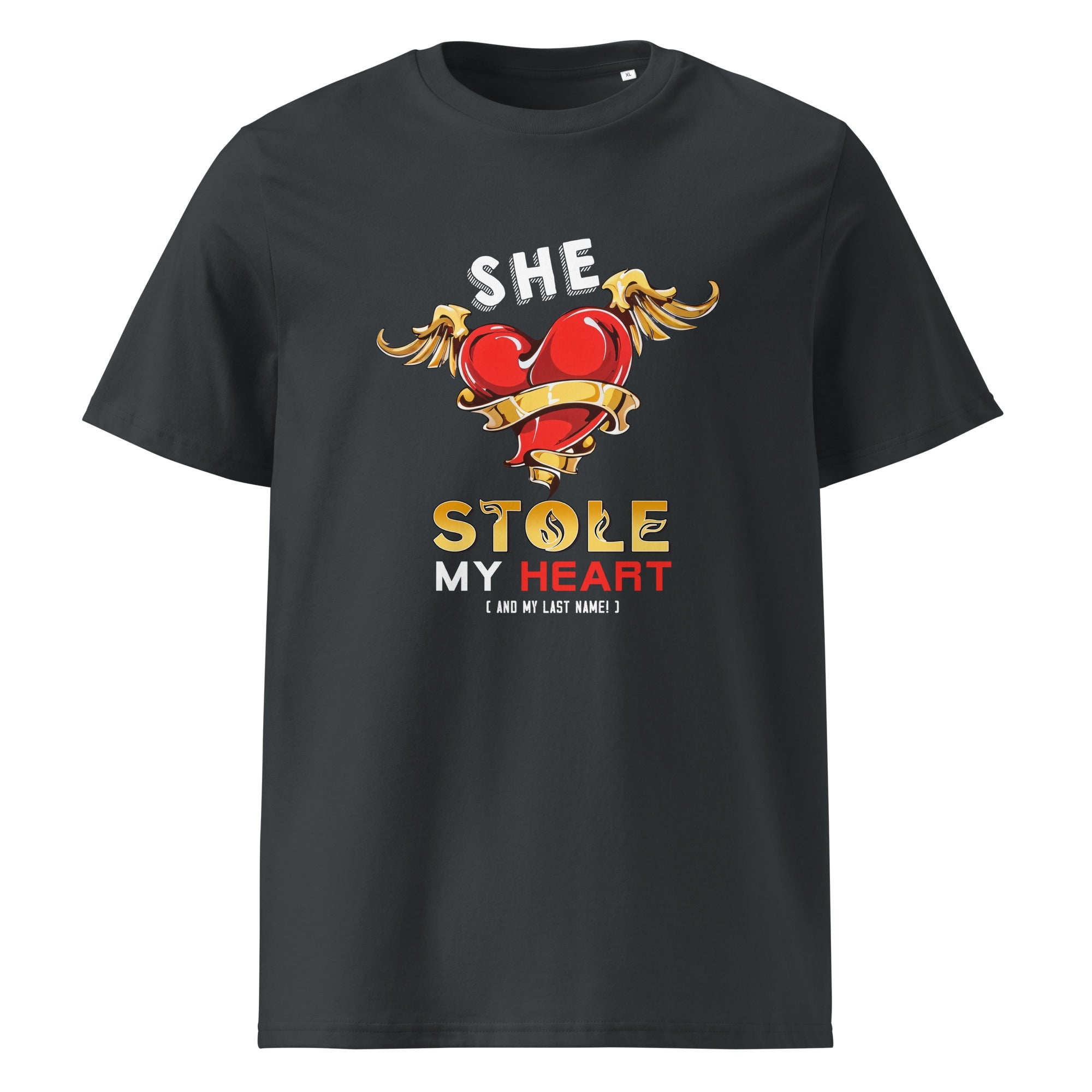 She Stole My Heart – Unisex Organic T-Shirt - Print My Man