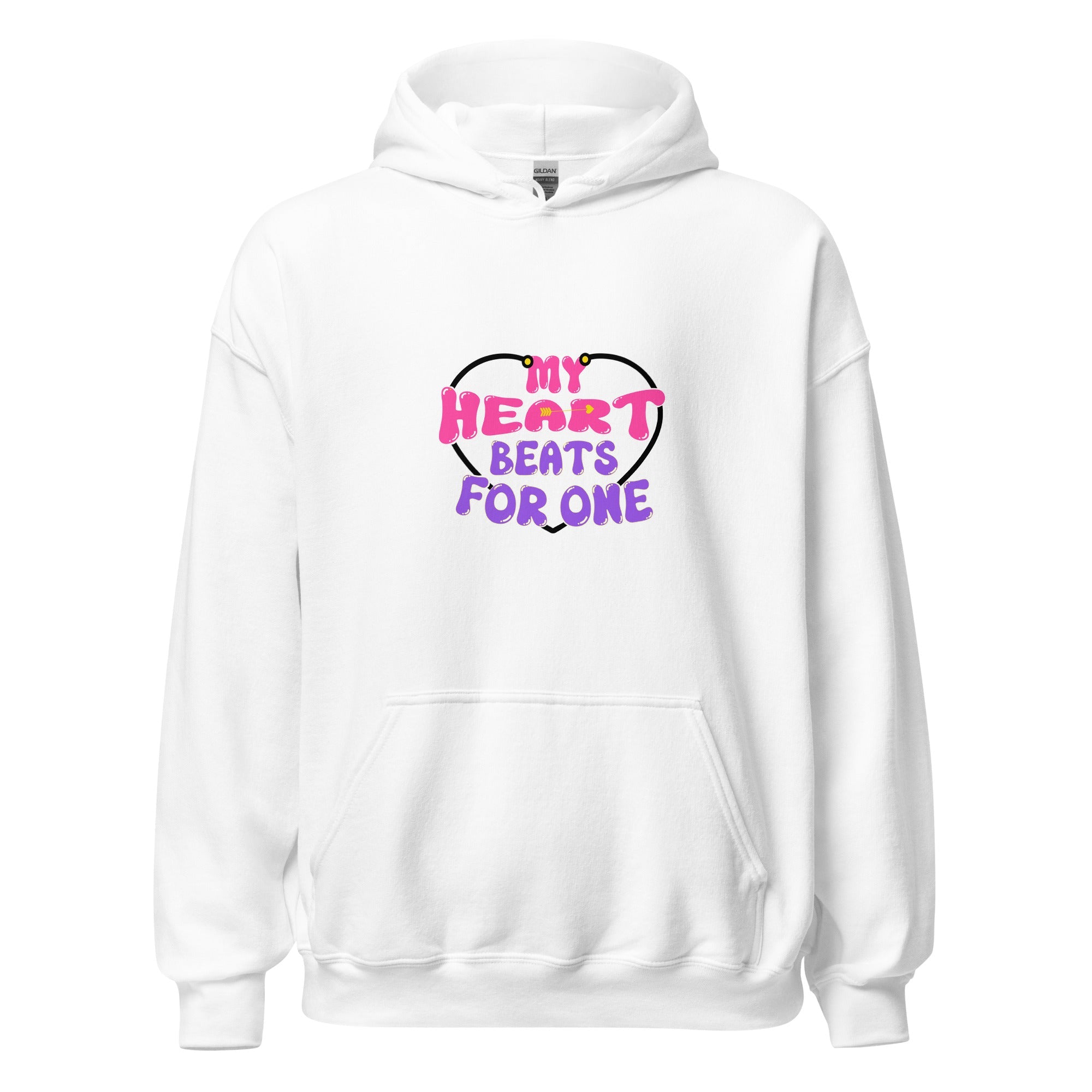 Heart Beats For One - Hoodie - Print My Man