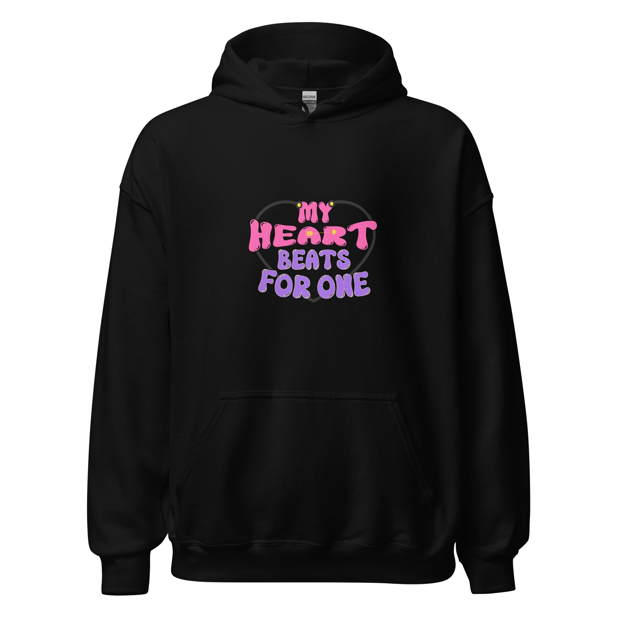 Heart Beats For One - Hoodie - Print My Man