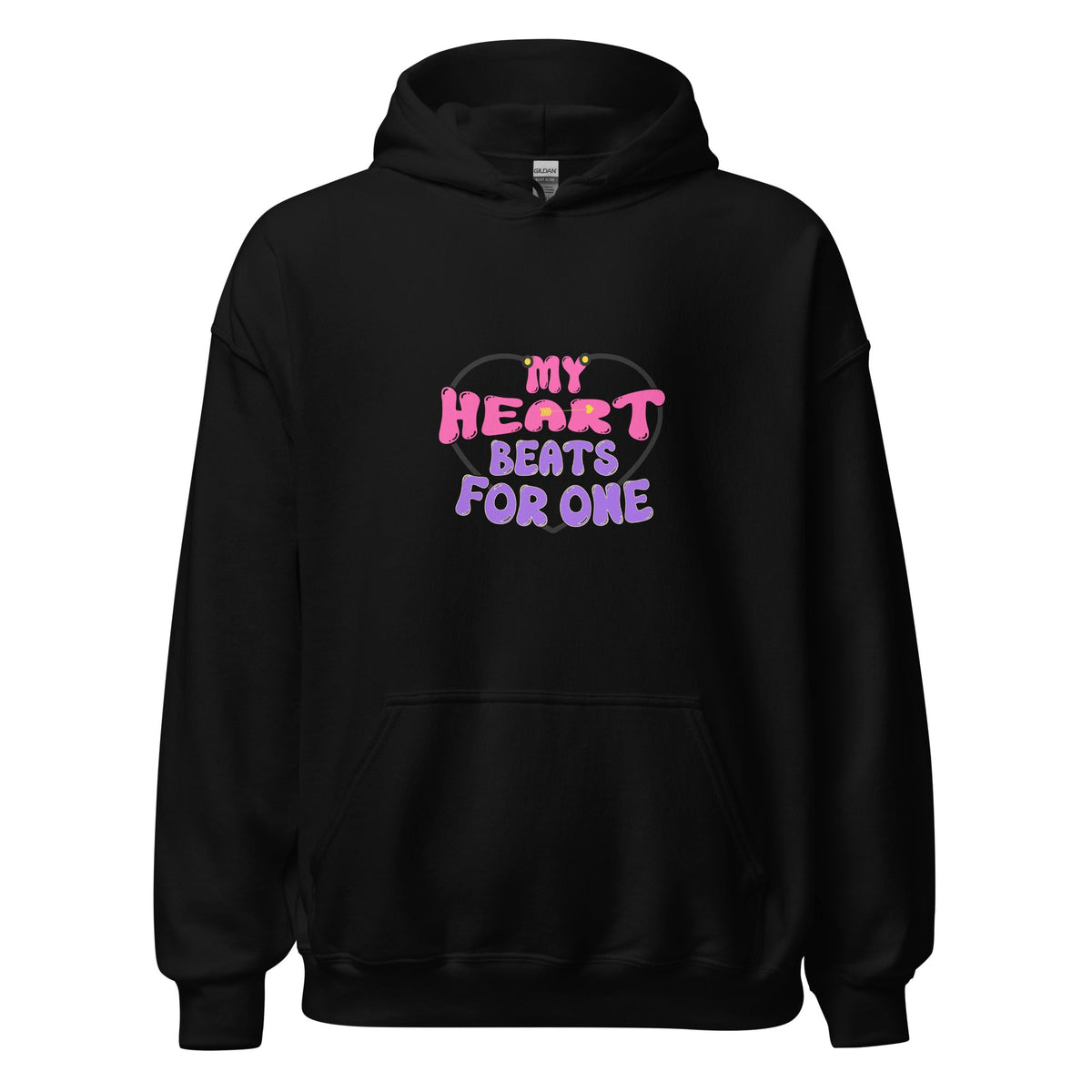 Heart Beats For One - Hoodie - Print My Man