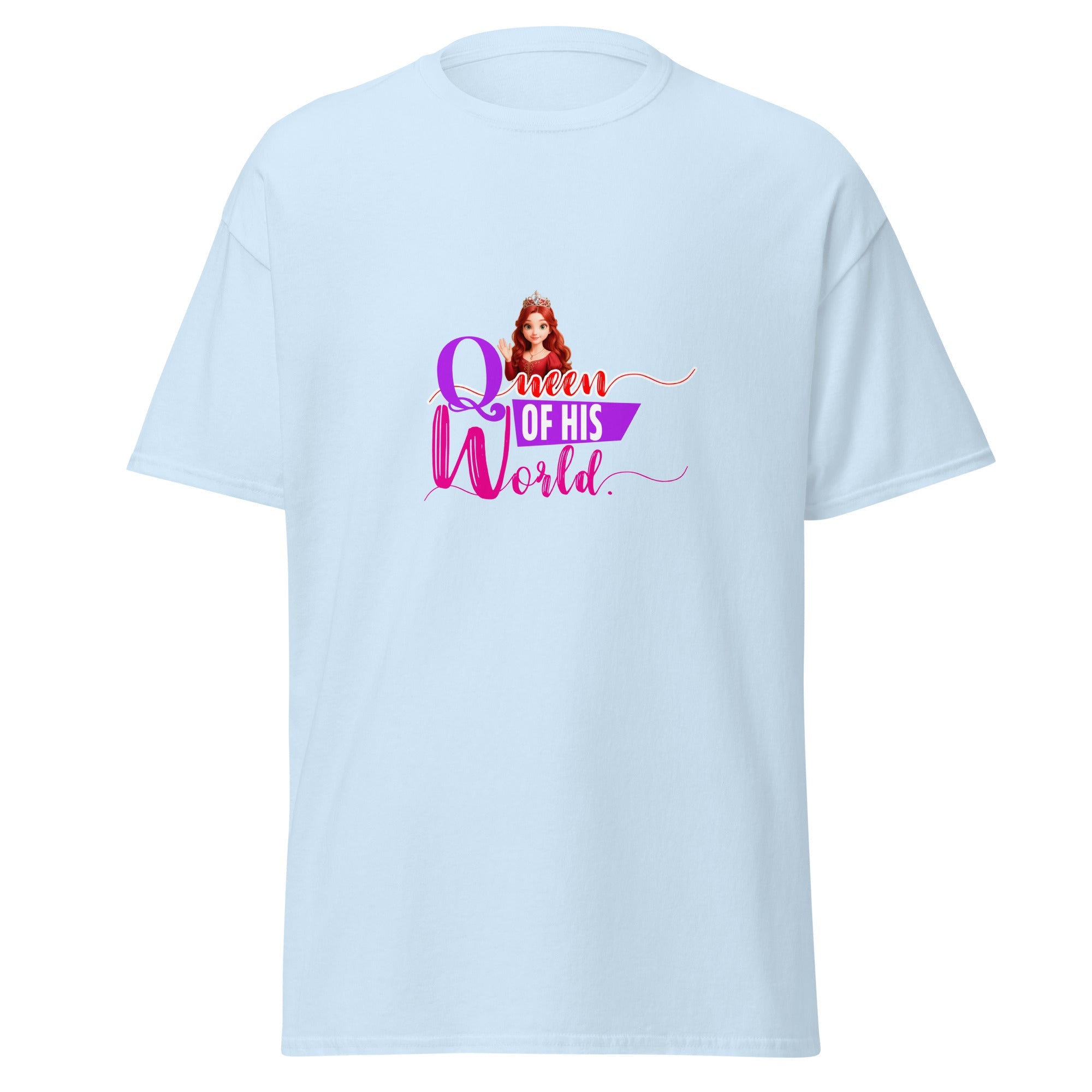 queen of his world - classic tee - Print My Man